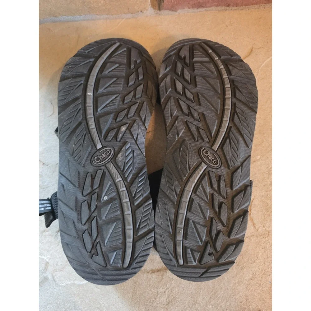 Chaco Mega Z Cloud Sandals Mens Sz 12 Black Hiking Sports Wide Straps J106635